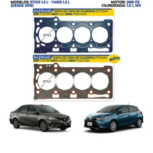 TOYOTA - JUNTA DE TAPA DE CILINDROS