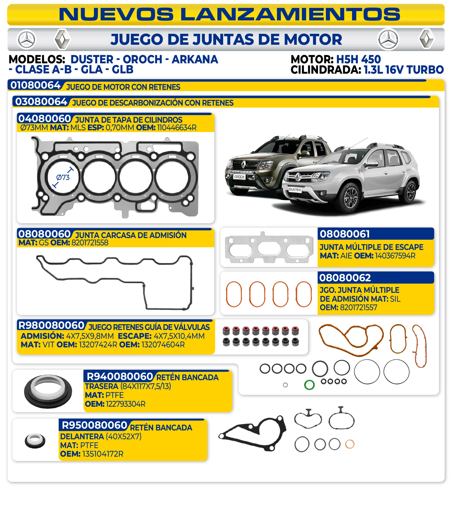 REN. MBENZ. – Juego de Juntas de Motor